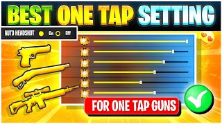 Best Free Fire Settings For One Tap Guns 🔥| Secret Auto Headshot Settings | Best One Tap Sensitivity