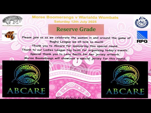 Moree Reserve Grade Vs Warialda 2025 NAIDOC: Moree 12 to Warialda 36
