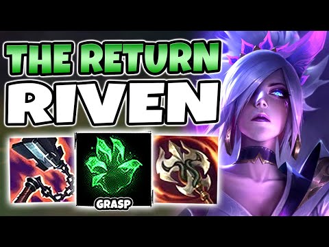 THE RETURN OF THE LEGENDARY RIVEN GRASP BUILD! (STRONG LANE) - Riven TOP Gameplay Guide S12