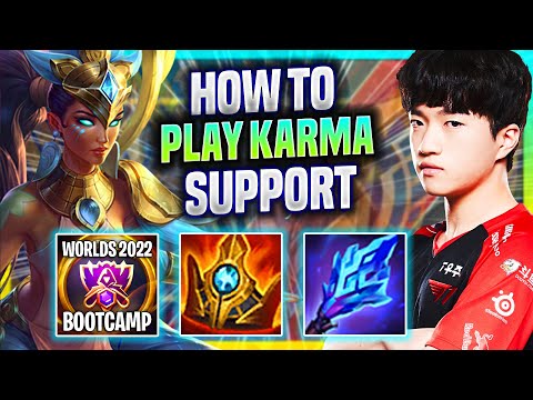 LEARN HOW TO PLAY KARMA SUPPORT LIKE A PRO! - T1 Keria Plays Karma Support vs Thresh! | Season 2022