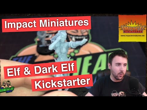 Impact Miniatures Elf & Dark Elf Blood Bowl Kickstarter (STLs & Miniatures)