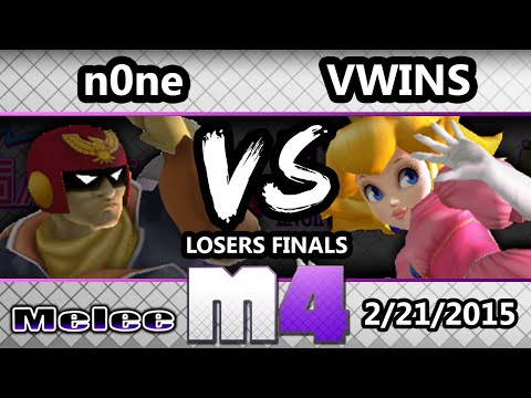 McSmashter 4 - n0ne (Captain Falcon, Ganon) Vs. Vwins (Peach) SSBm Losers Finals - Melee