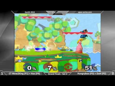 Zenith 2013 - CT Mew2King + Hax vs Hungrybox + DoH - Grand Finals Set 2 - SSBM