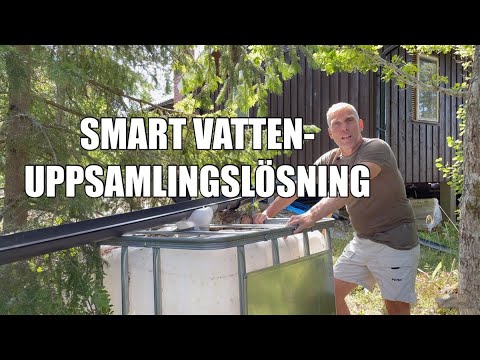 Samla regnvatten till trädgården – smart system med 1000 L tank