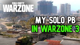 My Solo PB So Far In Warzone 3...