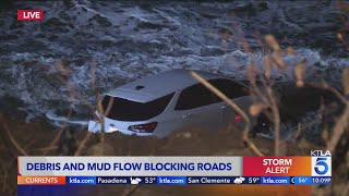 LAFD worker's car swept into ocean in Malibu