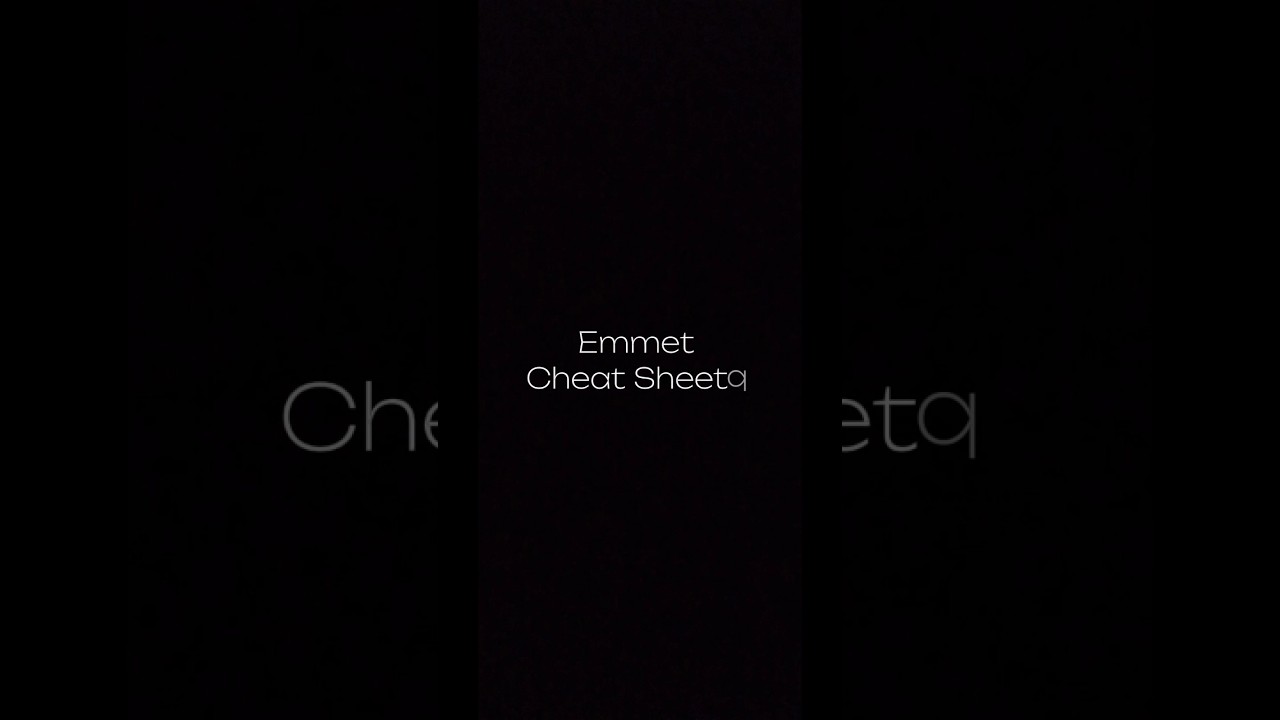 Emmet Cheat sheets also used in CSS !!