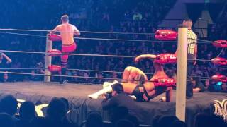 Will Ospreay doing a crazy shooting star press to the outside Ring Of Honor