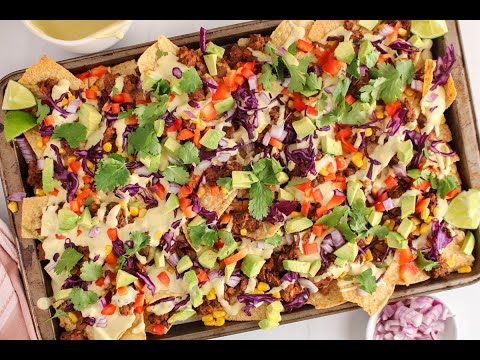 Loaded Vegan Nachos with Lentils