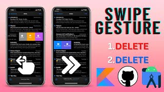 Download the video "Swipe gestures in Recycler View | Android | Kotlin | Android Studio Tutorial"