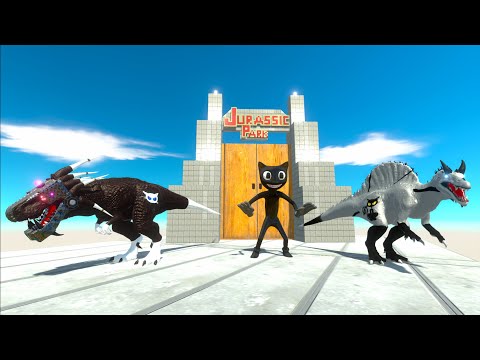 FPS AVATAR vs CARTOON CAT + T-REX and SPINOSAURUS DEATH RUN RESCUE MISSION - ARBS