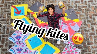 Flying Kites on Sunday😱 *KITE FIGHT* Kites Vlog