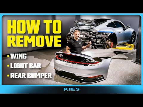 Porsche 992 DIY: How to Remove the Wing, Light Bar, & Rear Bumper
