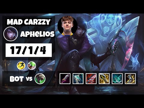 Aphelios Gameplay Challenger Replay S11 - 11.8 Bot Lane (17/1/4) - EU