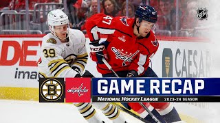 Bruins @ Capitals 4/15 | NHL Highlights 2024