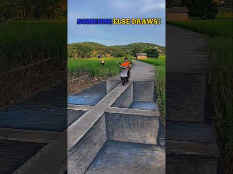 THE MOST REALISTIC 3D PAINTING☠️🤯 #shorts #viralvideo