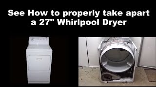 Whirlpool gas dryer: how to take it apart