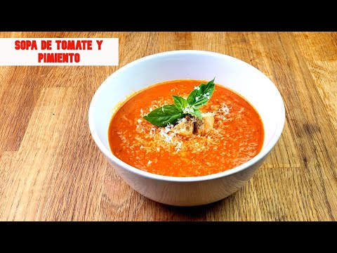 Sopa de Tomate y Pimiento Rostizado
