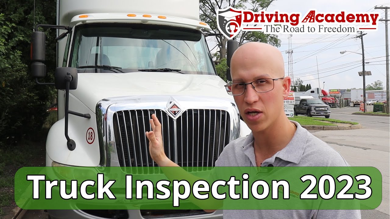 Full pre-trip inspection on your Class A truck for the new CDL road test