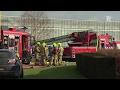 De brandweer is aanwezig in Bergschenhoek.