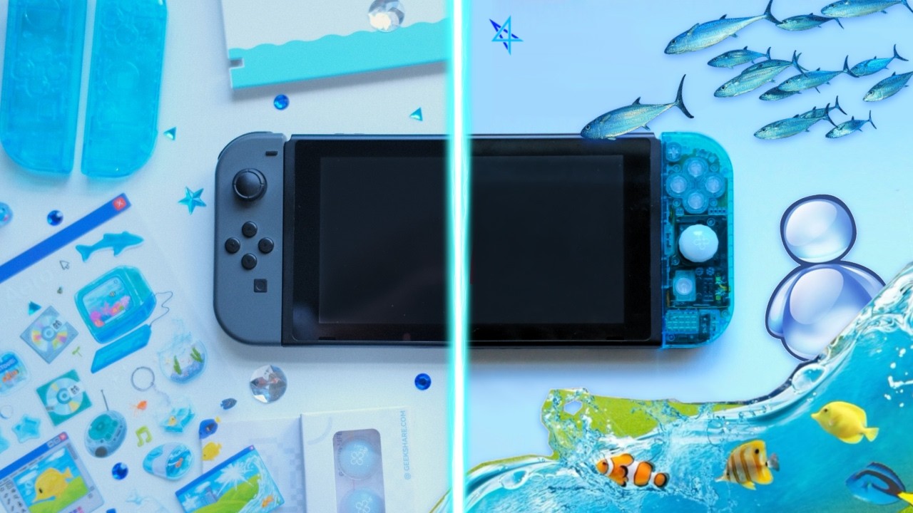 Making a Frutiger Aero Nintendo Switch (IT GLOWS IN THE DARK)