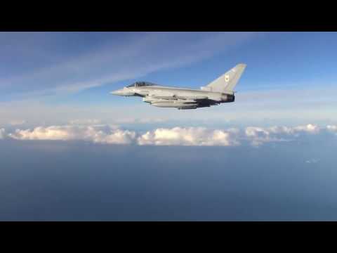Eurofighter Typhoon Multirole Fighter Dropping Paveway IV Laser Guided Bomb