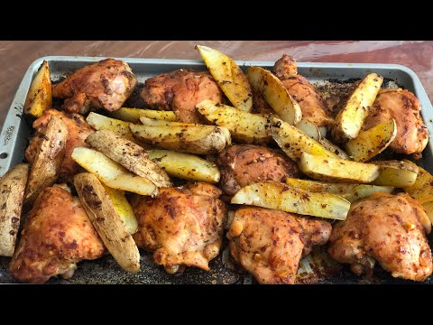 Muslos de pollo al horno crujientes y picosito