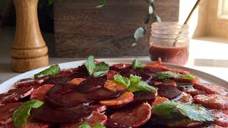 The most refreshing salad you will ever make Beet blood orange salad with blood orange vinaigrette