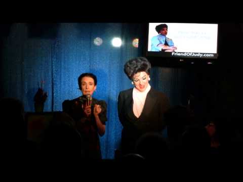 Margaret O'Brien Congratulates Peter Mac As Judy Garland After A Recent Performance