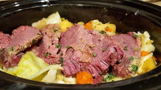 BEST Corned Beef & Cabbage in a Crockpot