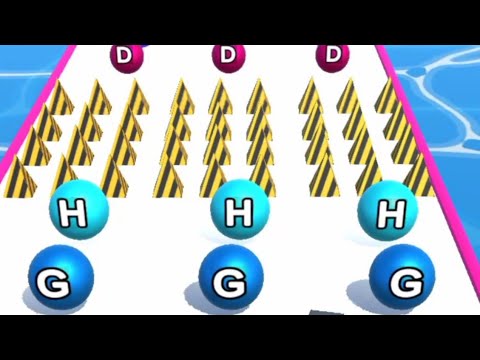 AZ Merge Race 2048 Ball Run Going Ball Game Color Ball Roll Match Puzzle Game - Max Levels 1-1