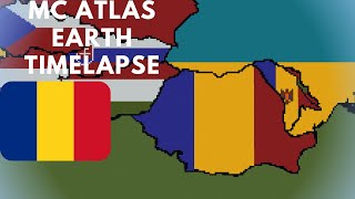 Filling In Romania and Moldova In @MCAtlas Big Scale Earth Timelapse