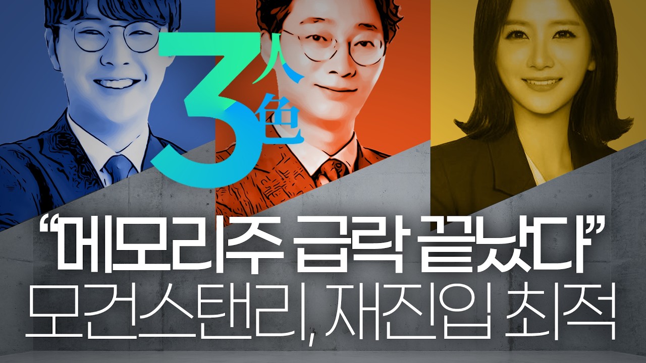 "메모리주 가파른 조정 끝났다" 모건스탠리, 재진입 매력적 #반도체주 #반도체주전망 #삼전닉스