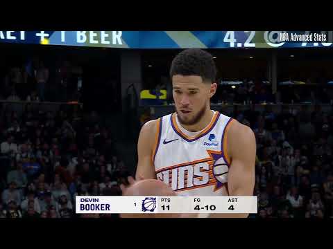 Devin Booker 17 pts 5 reb 9 ast vs Denver Nuggets | 2024-03-27