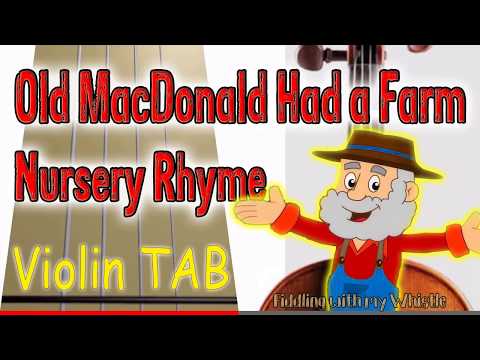 Old MacDonald Had a Farm - Nursery Rhyme - Violin - Play Along Tab Tutorial