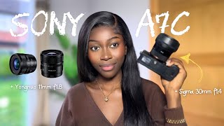 MY NEW £3000 CAMERA SETUP 🎥✨| camera unboxing, Sony A7C review + new lens (Yongnuo Vs Sigma)