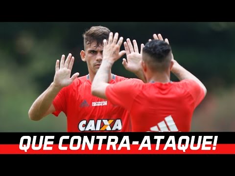 Contra-ataque mortal do Flamengo em treino contra o Sub-20