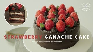 딸기 가나슈 케이크 만들기🍓 딸기 초코 케이크 : Strawberry Ganache Cake Recipe - Cooking tree 쿠킹트리*Cooking ASMR