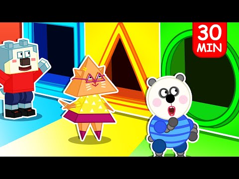 Lycan and Friends Turn Into Square, Triangle and Circle Shape 🐺 Funny Stories for Kids @LYCAN1-d2g