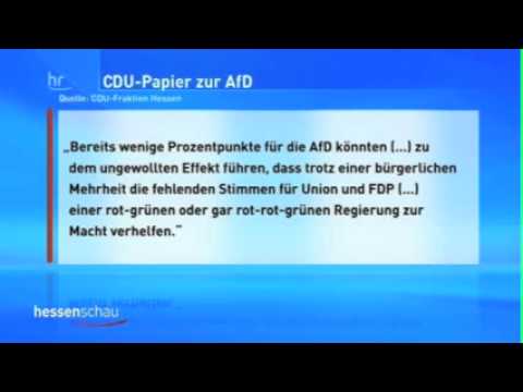Christean Wagner CDU) fordert Abgrenzung von AfD   Hessenschau vom 12 5