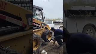 Bald Skid Steer Tire Change + Commentary #tiredoctor #tireguy #tires #tirerepair #shorts