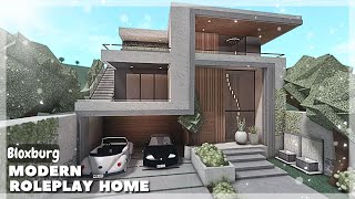 BLOXBURG: Modern Roleplay Home Speedbuild | Roblox House Build