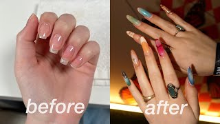 HOW TO DO YOUR NAILS AT HOME LIKE A PRO *aesthetic coachella nails*