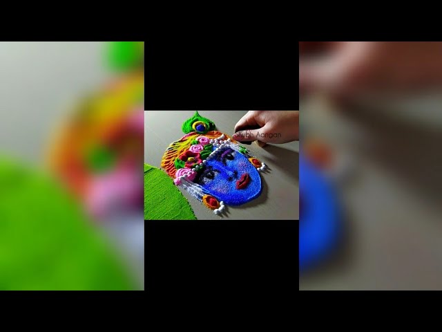 Hindu rangoli design tulsi vivah by shybh aangan - video 2