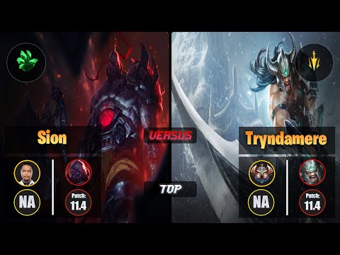 Impact SION (Top) [Grasp of the Undying] VS TRYNDAMERE - Challenger NA Patch 11.4