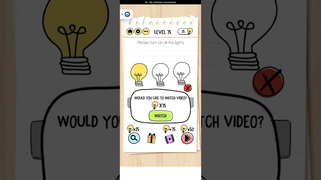 brain test tricky puzzle level number  75 please turn on all lights #gaming