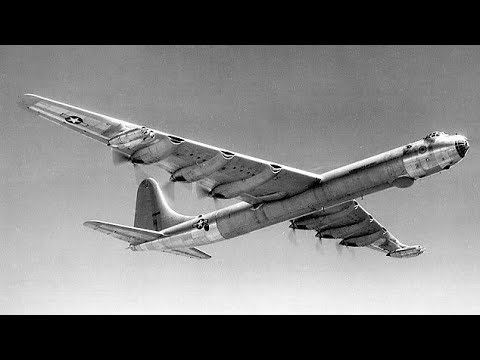 Six turning, Four burning, the Convair B 36 Peacemaker.