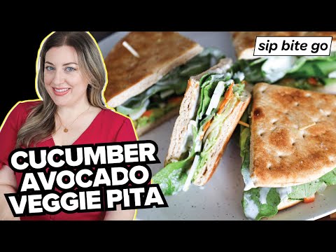Cucumber Avocado Vegetarian Pita Sandwich