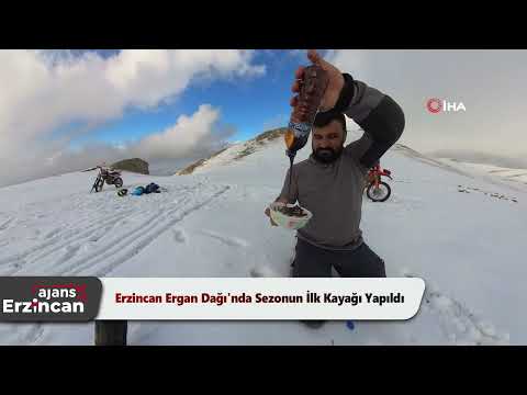 Erzincan Ergan Dağı'nda Sezonun İlk Kayağı Yapıldı