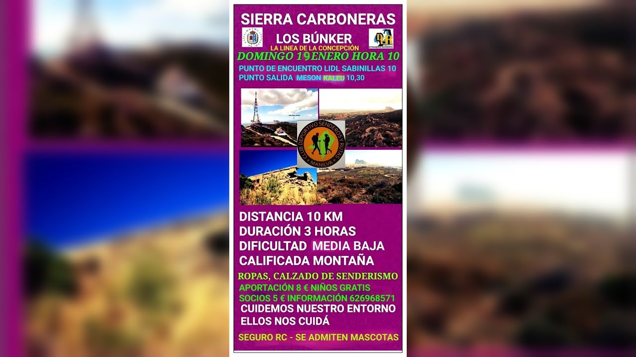 Ruta de los búnkeres en Sierra Carbonera